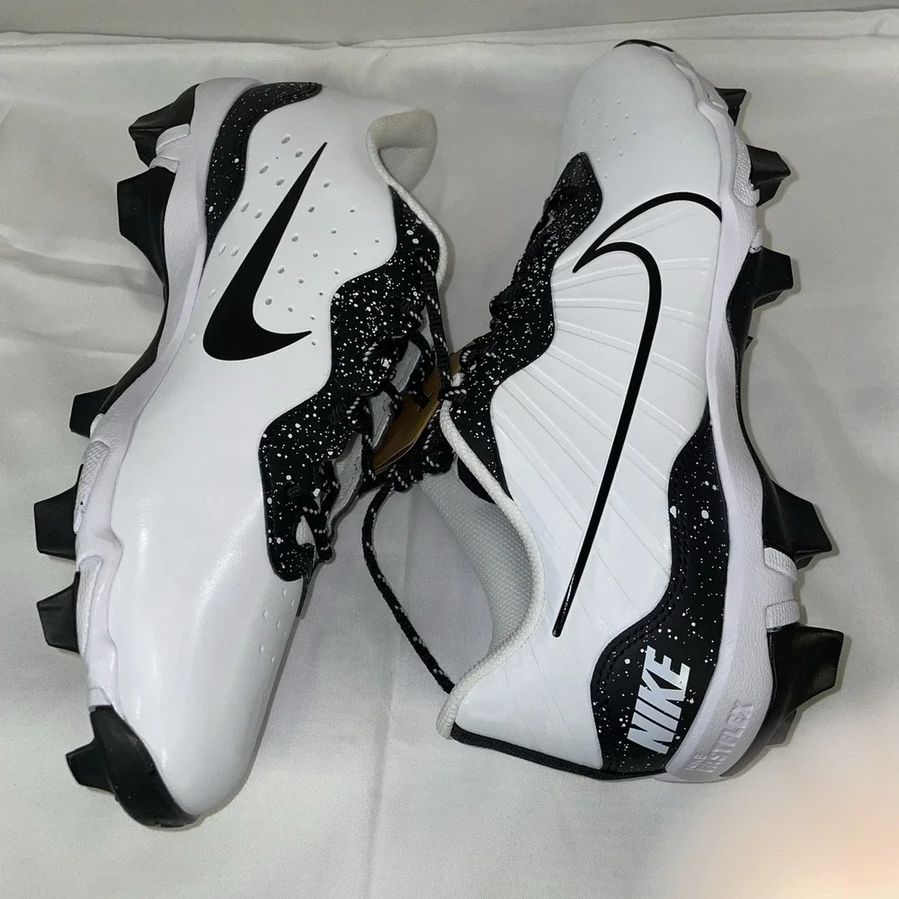 Nike Alpha Huarache 4 Keystone DJ6524-106 Black White Cleats Mens Size 10